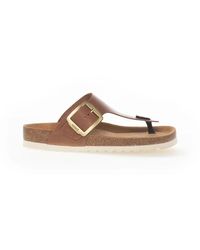 Gabor - Cognac leder mule sandalen - Lyst