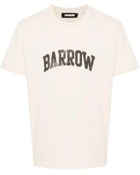 Barrow - Jersey t-shirt in turtle dove,schwarzes jersey t-shirt - Lyst