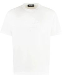 DSquared² - Wit T-Shirt Met Ronde Hals - Lyst