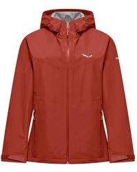 Salewa - Fitness ,Oranje ,Polyester Puez 2.5L Ptx Jacket - Lyst