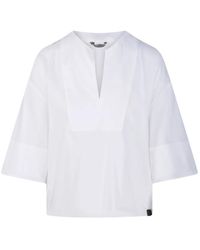 Max Mara - Overhemden ,Wit ,Leer Sospiro Blouse - Lyst