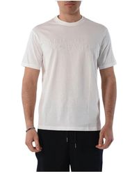 Armani Exchange - Baumwoll-t-shirt mit frontlogo - Lyst