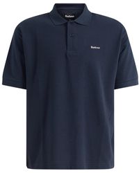 Barbour - Tops ,Blauw ,Katoen Hexham Oversized Polo Shirt - Lyst