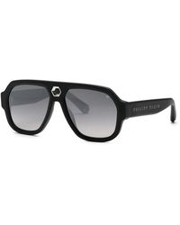 Philipp Plein - Starlight sonnenbrille schwarz graue verlaufsgläser - Lyst