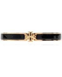 Tory Burch - Accessoires ,Zwart ,Armband Met Logo - Lyst