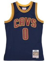 Mitchell & Ness - Fitness ,Blauw ,Polyester Kevin Love Basketbal Tanktop 2015 - Lyst