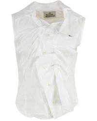 Vivienne Westwood - Ss Drunken Silk-Cotton Blend Shirt - Lyst