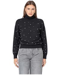 Kocca - Truien & Vesten ,Zwart ,Polyester Mabellax Jumper - Lyst