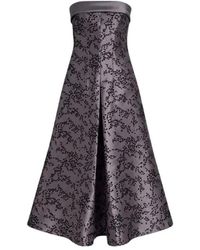 Alberta Ferretti - Strapless Midi Jurk - Lyst
