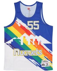 Mitchell & Ness - Fitness ,Veelkleurig ,Polyester Nba Basketbalshirt Mutombo 55 - Lyst