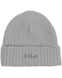MC2 Saint Barth - Accessoires ,Grijs ,Leer Wengen Beanie - Lyst