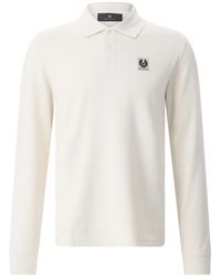Belstaff - Tops ,Katoen Polo Shirt Met Lange Mouwen - Lyst