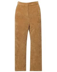 Max Mara - Broeken ,Bruin ,Katoen Marruca Corduroy Broek - Lyst