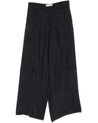 Plan C - Pocket Belt-Loop Palazzo Pants - Lyst