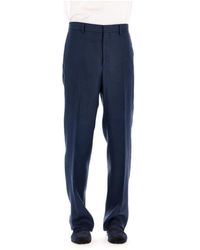 Tagliatore - Broeken ,Blauw ,Linnen Broek Blauw - Lyst