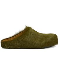 Marni - Schoenen ,Groen ,Leer Fussbett Sabot - Lyst