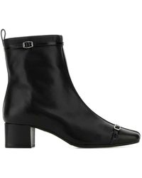 CAREL PARIS - Schwarze Nappa-Leder Pumps Mit Blockabsatz - Lyst