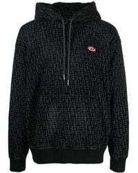 DIESEL - Casual Zwarte Katoenen Sweatshirt - Lyst