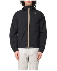 K-Way - Jassen ,Zwart ,Nylon Claude Jacket - Lyst
