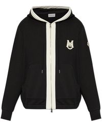 Moncler - Sudadera con capucha y aplique del logo - Lyst