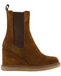 Gibaldi - Suede Wedge Chelsea Booty - Lyst