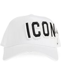 DSquared² - Accessoires ,Wit ,Katoen Icon Baseball Cap - Lyst