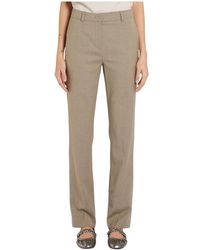Marella - Pantalon Van Keperstof Van Stretch-Wolmix En Viscose - Lyst
