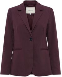 Kaffe - Jassen ,Bruin ,Leer Kasakura Blazer - Lyst