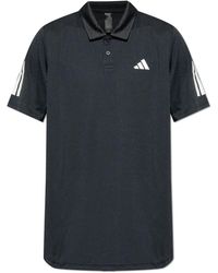 adidas - Fitness ,Zwart ,Polyester Club 3-Stripes Polo - Lyst