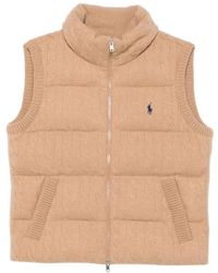 Polo Ralph Lauren - Jassen ,Wol Gebreide Vest Van Wol-Cashmere Met Quilt - Lyst