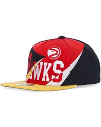 Mitchell & Ness - Accessoires ,Veelkleurig ,Polyester Atlanta Hawks Snapback Pet - Lyst