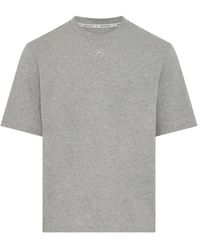 Marine Serre - Tops ,Grijs ,Katoen Grijze Halve Maan Biologisch Katoenen T-Shirt - Lyst