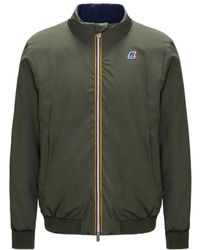 K-Way - Wendbare Wind- Und Wasserdichte Jacke Grün Herren - Lyst