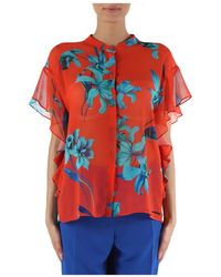 Elena Miro - Camicia georgette stampa all over - Lyst