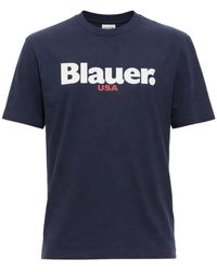 Blauer - Tops ,Blauw ,Katoen Ernst T-Shirt - Lyst