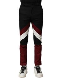 Dolce & Gabbana - Kleurblok Slim Pantalon - Lyst