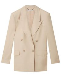 Stella McCartney - Jassen ,Leer Double-Breasted Blazer - Lyst