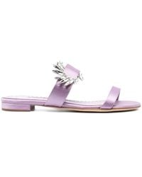 Manolo Blahnik - Shoes > flip flops & sliders > sliders - Lyst