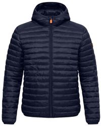 Save The Duck - Jassen ,Blauw ,Polyester Prosper Puffer Hooded Jacket - Lyst