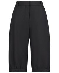 Dior - Korte Broeken ,Zwart ,Wol Grain De Poudre Bermuda Shorts - Lyst
