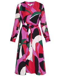 Diane von Furstenberg - Kleedjes ,Veelkleurig ,Leer Jurk Abel - Lyst