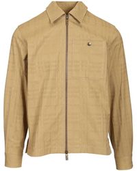 Burberry - Check Cotton Zip Overshirt - Lyst