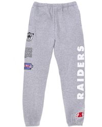 Mitchell & Ness - Broeken ,Grijs ,Katoen Oakland Raiders Fleece Trainingsbroek - Lyst