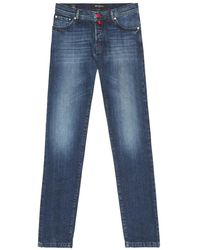 Kiton - Moderne slim fit denim jeans - Lyst