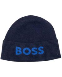 BOSS - Printmuster Mützen Aus Wollmischung - Lyst