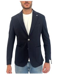 L.B.M. 1911 - L.B. 1911, ,Jassen ,Blauw ,Katoen Giacca Monopetto - Lyst