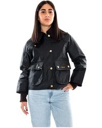 Barbour - Cropped Beadnell Wax Jacket - Lyst