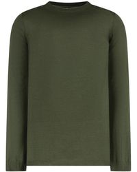 Rick Owens - Gerippter Wollpullover Mit Rundhalsausschnitt - Lyst