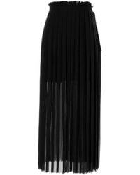 Ami Paris - Rokken ,Zwart ,Polyester Zwarte Polyester Rok - Lyst