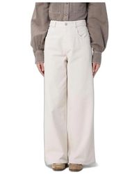 Brunello Cucinelli - Wijde Pijpen Jeans Van Katoen - Lyst